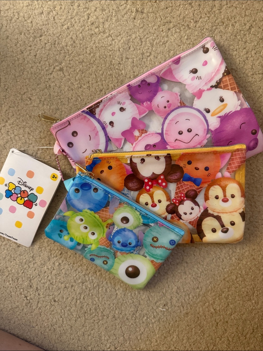 Tsum Tsum plastic pouches